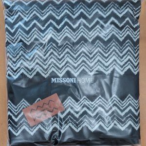 Missoni Home Bath Sheet Keith 601, Black & White Zigzag Luxury Towel